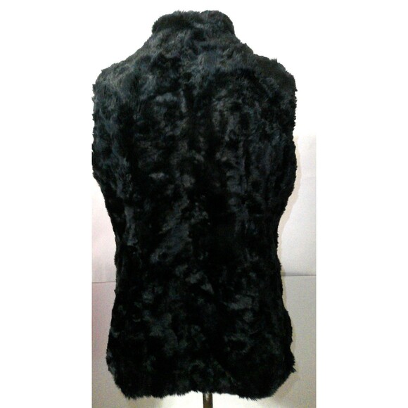 NWT M Womens Weatherproof Faux Fur Vest Lined Black New Snap Closure SOFT Pocket - Picture 5 of 7